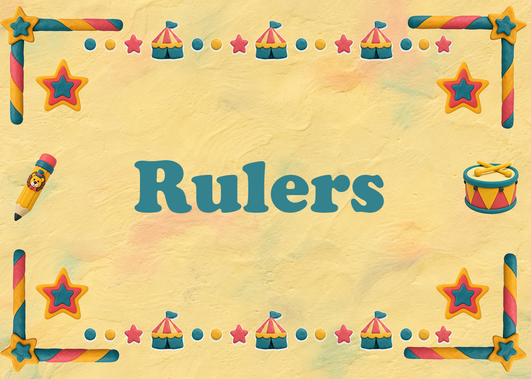 Circus Lion label card for Rulers